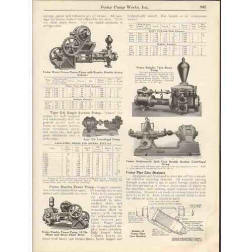 foster pump works inc 1931 rotary sump power pumps vintage catalog