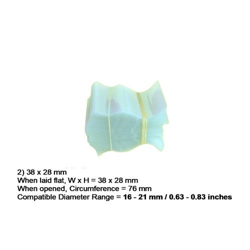 50 Clear PERFORATED Shrink Bands 38x28 Fits (16-21mm Dia) Jar/Bottle Caps SB2