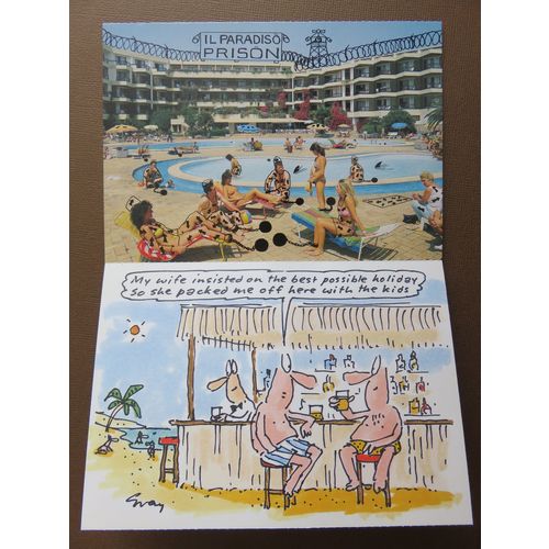 Comic Relief Red Nose Dr Who Sea Monsters Lunn Poly Fold Out Postcard Set