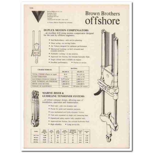 Brown Brothers Company 1983 Vintage Catalog Offshore Oil Gas Equipment