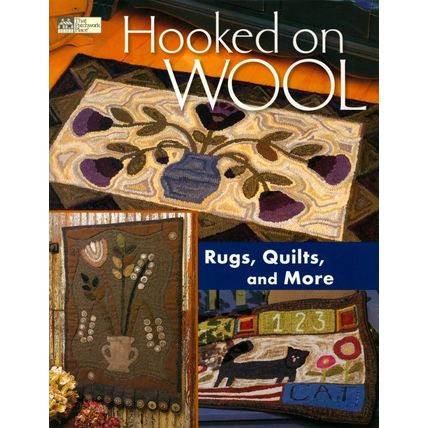 Softcover Craft Book, Hooked on Wool: Rugs, Quilts, and More