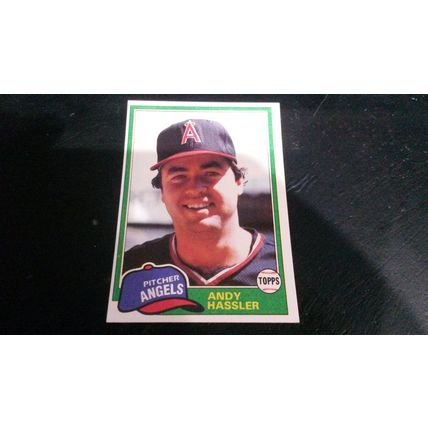 1981 Topps Card # 454 Andy Hassler Very Good-Excellent (4) California Angels