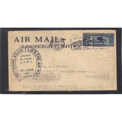 Event Lindbergh Flies Again C10 Spirit of St. Louis (Unkn Cachet-Typed/A) CV0088