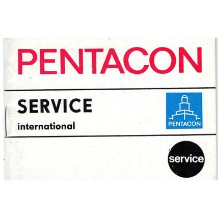 1981 Pentacon Service International Booklet