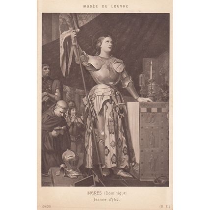 Joan Jeanne Of Arc D'Arc Musee Du Louvre Antique French Postcard
