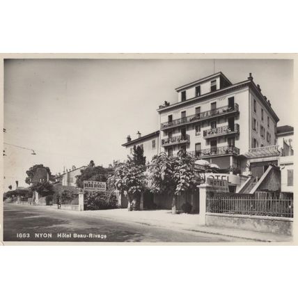 Nyon Hotel Beau Rivage Switzerland Vintage Real Photo Postcard
