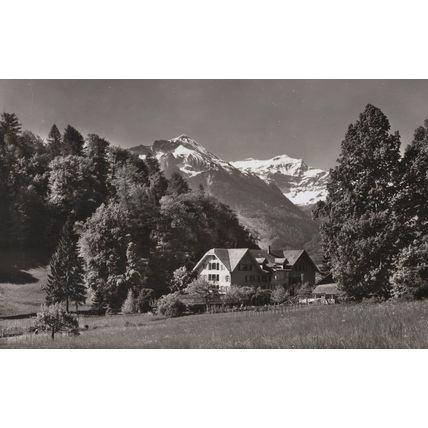 Interlaken Hotel Du Parc Real Photo Switzerland Postcard