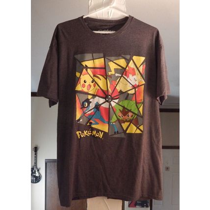 Nintendo Pokemon T Shirt Exploding Pokeball 4 Pokemon Size XL Dark Gray