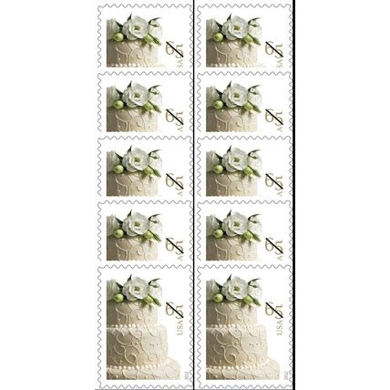 Wedding Cake ONE PACK OF TEN 65 Cent Postage Stamps Scott 4602