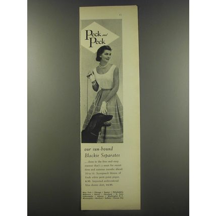1956 Peck and Peck Fashion Advertisement