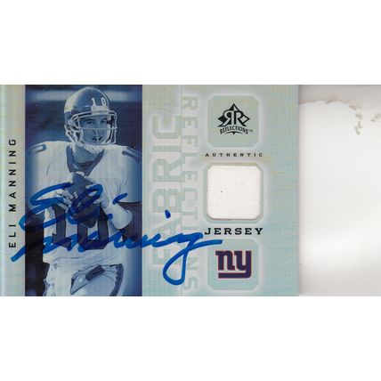 ELI MANNING 2005 JERSEY FABRIC AUTOGRAPHED NEW YORK GIANTS HOF SB CHAMPION QB