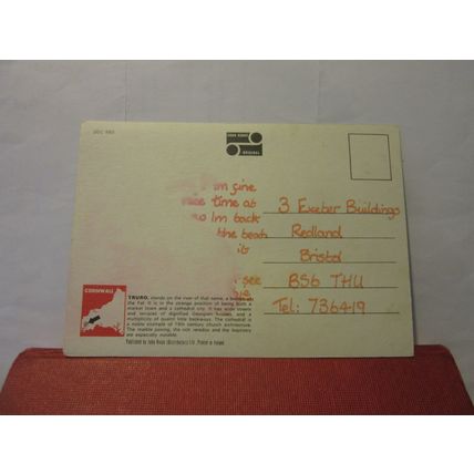 CATHEDRAL & CITY, TRURO, CORNWALL. used postcard by John Hinde =