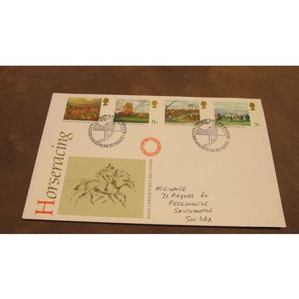 GB 1979 FDC Cover - Horse racing paintings - Epsom, Surrey Frank