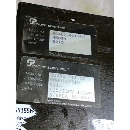 PACIFIC SCIENTIFIC SC402-011-T3,105-040200-02, 115/230V 6/6FLA 1/3PH CONTROL,Ei