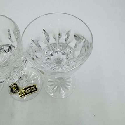 Vintage Rexxford Crystal Golden Crown E&R Yugoslavia Cordial Glasses 5in rare