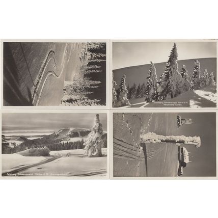 Feldberg Germany Ski Snow Paths Mountains Winter 4x Old Postcard s