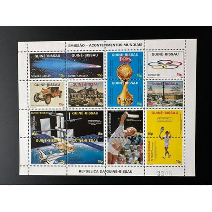 Guiné-Bissau 1986 Mi. 897 - 913 Events Tennis Comète Halley Olympic Football