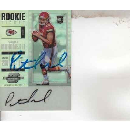 PATRICK MAHOMES II ROOKIE 2017 AUTOGRAPHED KANSAS CITY CHIEFS SB CHAMPION MVP QB