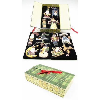 Wooden Christmas Ornament set of 12