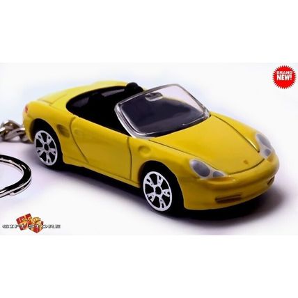 RARE KEYCHAIN YELLOW PORSCHE™ BOXSTER CUSTOM Ltd. Ed. GREAT GIFT NOVELTY