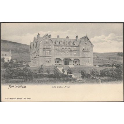 The Station Hotel, Fort William, Inverness-shire, c.1905 - Wrench Postcard