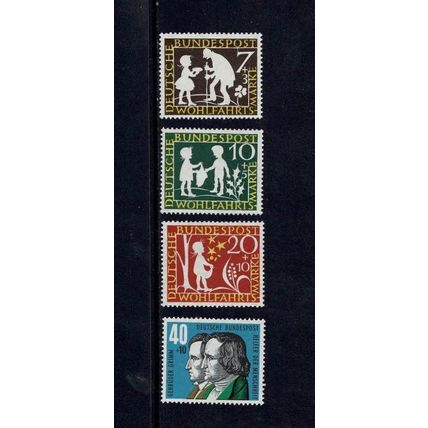 GERMANY DEUTSCHE BUNDESPOST 1959 HUMANITARIAN RELIEF FUNDS SET 4 MOUNTED MINT