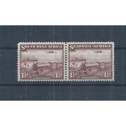 South West Africa stamps. 1937 Mail Train pair MH SG 96 CV £29 (AH720)