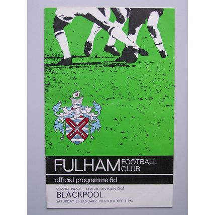 FULHAM v BLACKPOOL Div1 29/01/1966