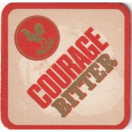 BEER MAT - COURAGE AUSTRALIA - BITTER - (Cat No 002) - (1971)