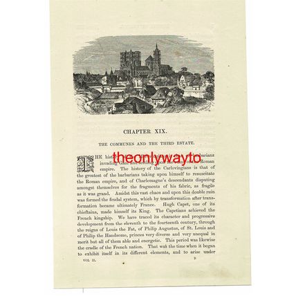 Laon Cathedral In Commune & 3rd Estate Period, Book Illustration (Print), 1881