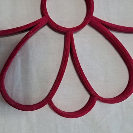 PINK Flower SCARF HANGER Belt Tie Velvet Holder Closet Organizer Storage Necktie