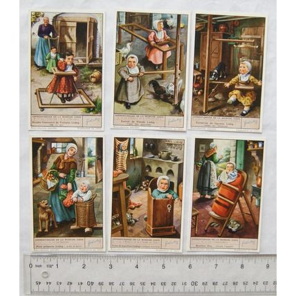 Set of 6 Italian cards - baby carriers / walking frames