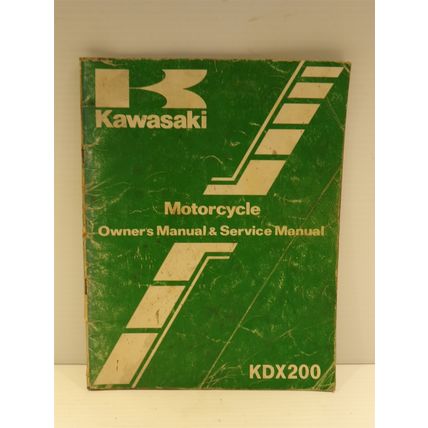 Kawasaki KDX200 Motorcycle Owner's Manual & Service Manual