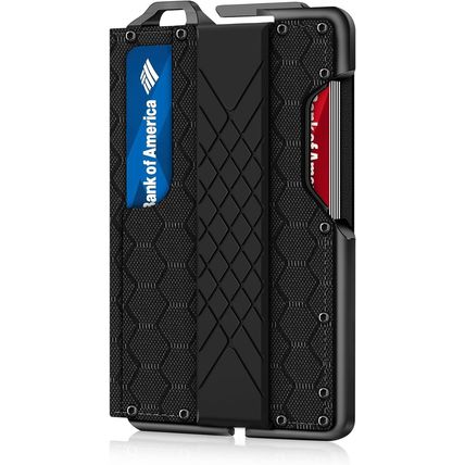 MURADIN Tactical Minimalist Wallet for Men, Slim Rfid-Blocking Metal Card Holder