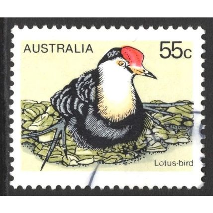 AUSTRALIA 1978: BIRDS DEFINITIVES - 55c LOTUS-BIRD USED (G5)