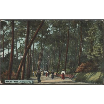 Invalids' Walk, Bournemouth, Hampshire, c.1905-10 - Regal Postcard