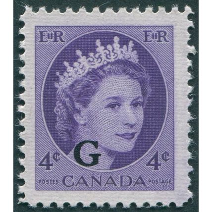 Canada 1956 4c. violet Official SGO204 MNH
