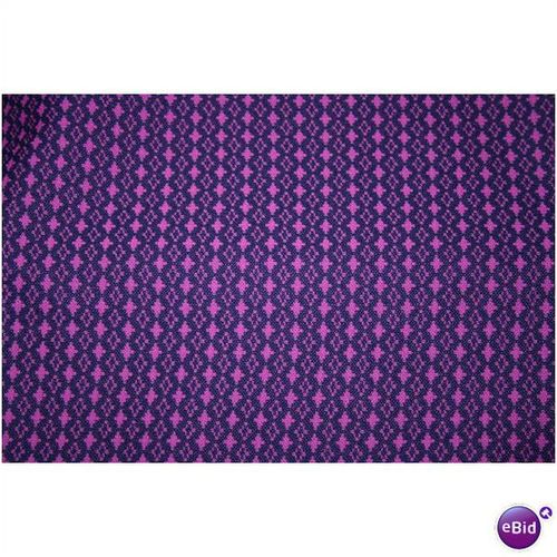 New Vintage 1960 1970 Purple Dress Fabric Remnant Size 114" X 72"