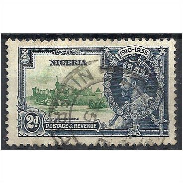 Nigeria 1935 SG31 2d Green & Indigo Silver Jubilee Fine Used .. .