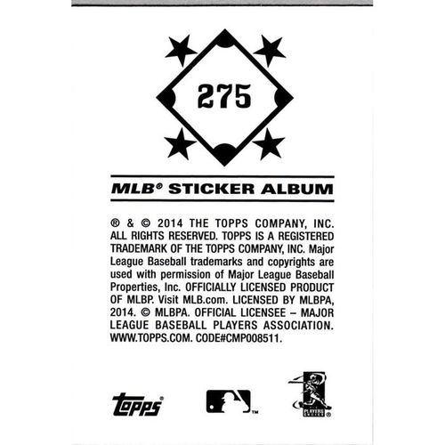 2014 Topps MLB Sticker Collection - #275 - Matt Kemp