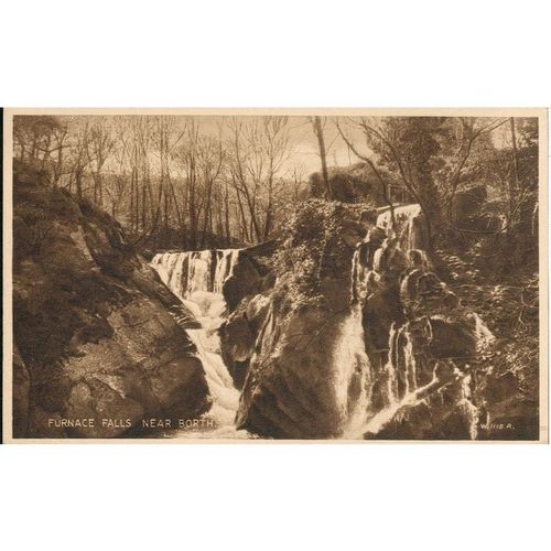 Valentine's Vintage British Postcard - Furnace Falls Near Borth, Wales