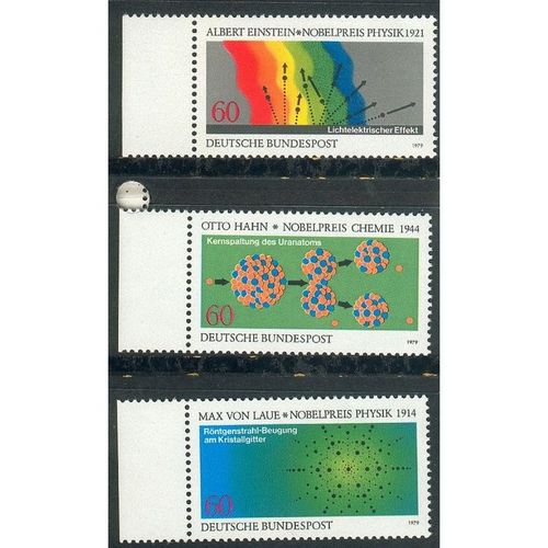Germany 1979 - SG1900-02 - Birth Centenaries Of Nobel Prize Winners (unused)
