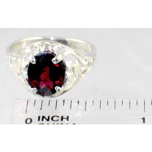 Mozambique Garnet, 925 Sterling Silver Ring, SR004