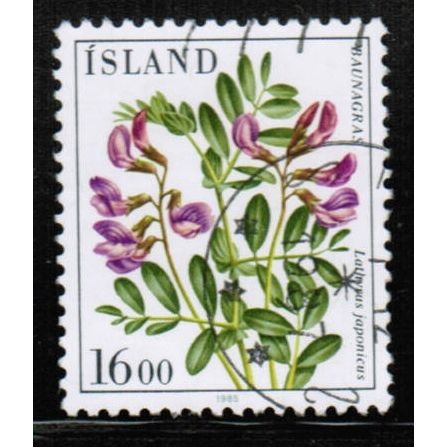 1985 Iceland - Sc# 604 used - Flower 16.00 kr