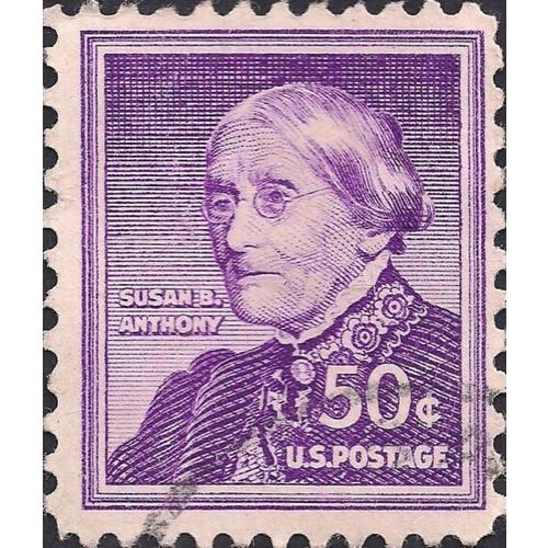 USA, PEOPLE, Susan B Anthony, violet 1955, 50c
