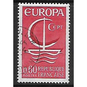 FRANCE 1966 EUROPA 60c RED SG 1726 FINE USED#