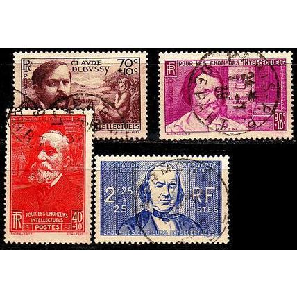 FRANKREICH FRANCE [1939] MiNr 0450-53 ( O/used ) sauber