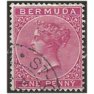 Bermuda 1883 SG22 1d Dull Rose Wmk Crown CA Very Fine Used . .. .