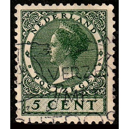 Netherlands 1926 Queen Wilhelmina 5c Used Stamp