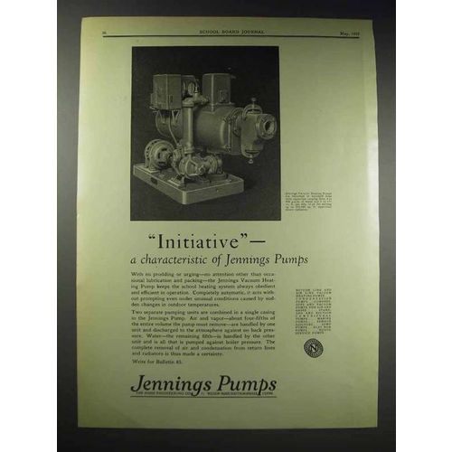 1929 Jennings Vacuum Heating Pump Ad - Initiative